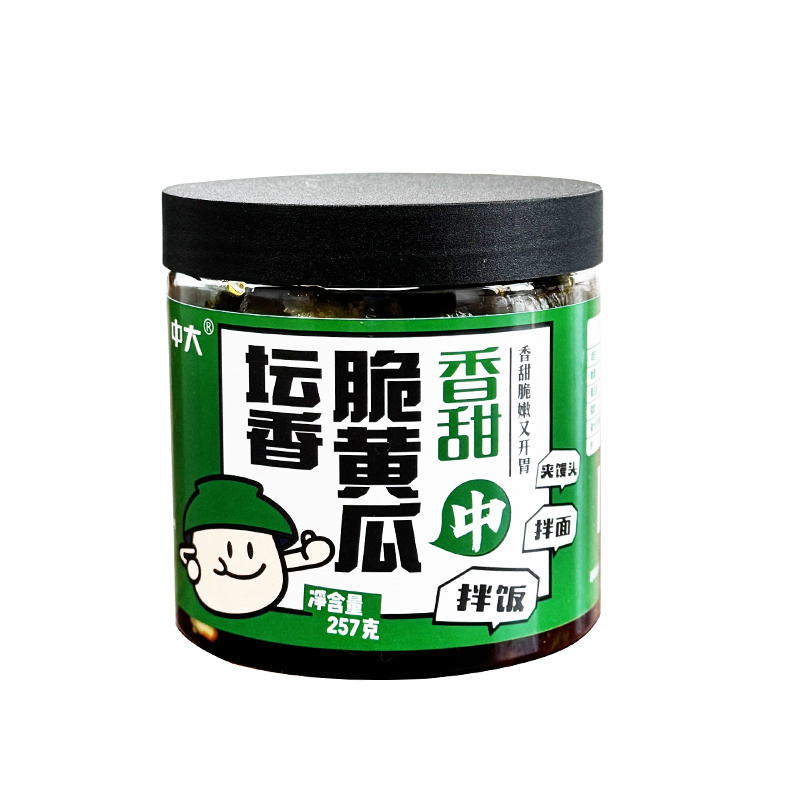 中大酱菜脆黄瓜瓶装开胃下饭酱萝卜干香辣罐装即食下饭菜