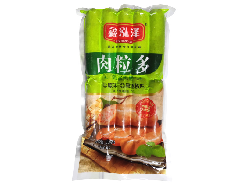 鑫泓泽原味肉粒多纯肉肠蛋白肠衣烤肠肉肠小吃休闲食品批发
