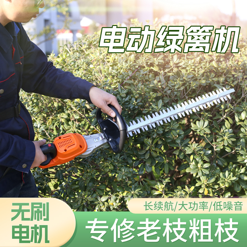 双刀无刷电动绿篱机园林绿化修剪机锂电池剪枝机三挡调速