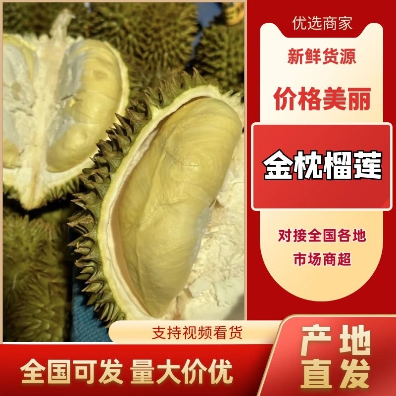 【榴莲】广东金枕榴莲可整板-可五斤原箱一件代发提供运单号