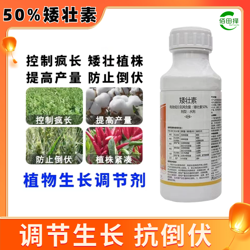 50%矮壮素矮化植株防徒长疯长抗倒伏棉花玉米植物生长调