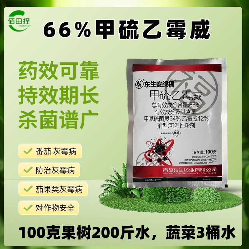 66%甲硫乙霉威预防治疗蔬菜西红柿番茄灰霉病杀菌剂1