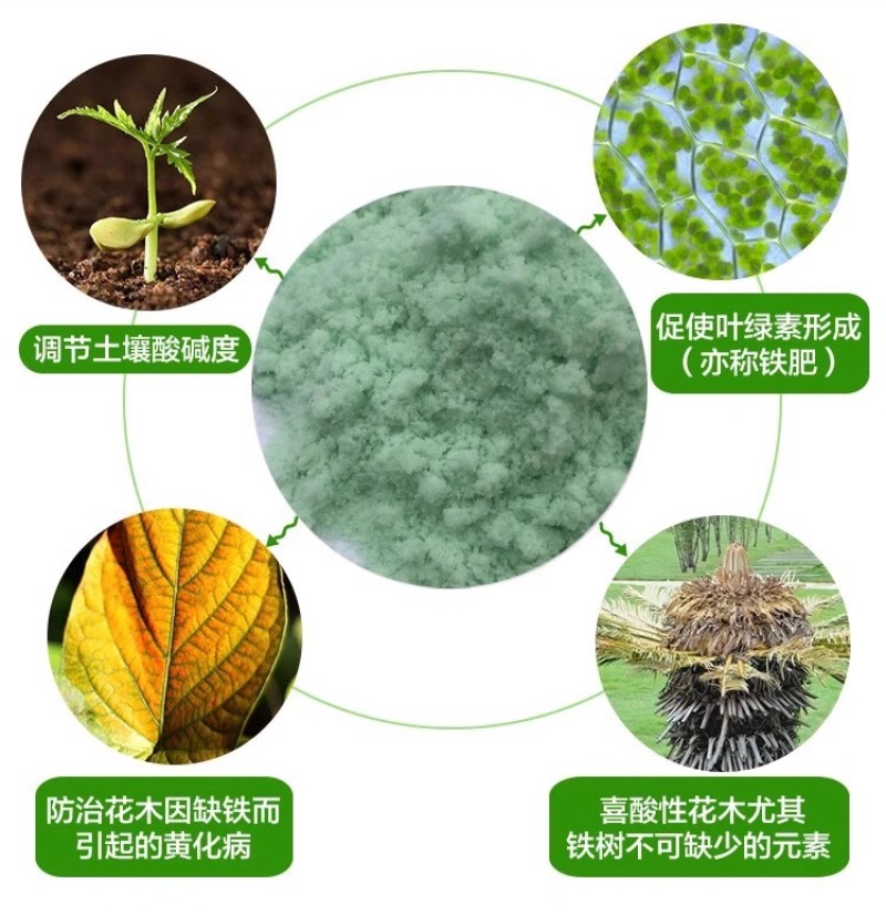 硫酸亚铁花用酸性酸性肥料花卉茉莉花果树硫酸亚铁农用栀子花