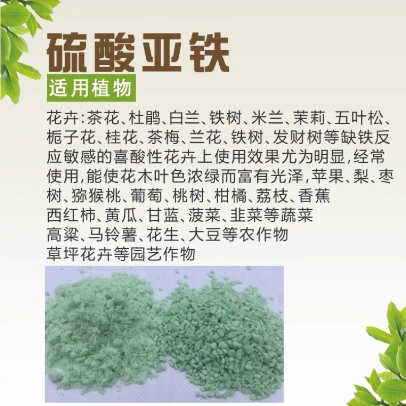 硫酸亚铁花用酸性酸性肥料花卉茉莉花果树硫酸亚铁农用栀子花