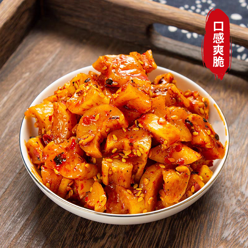 腾晖麻辣萝卜腌制酱菜咸菜萝卜丁块下饭菜整箱9斤商用小菜白