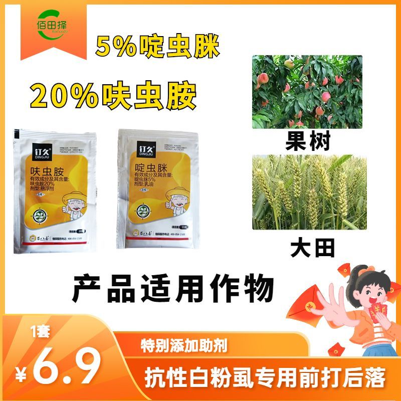 啶虫脒呋虫胺白粉虱稻飞虱跳甲蚜虫草莓蔬菜番茄杀虫剂