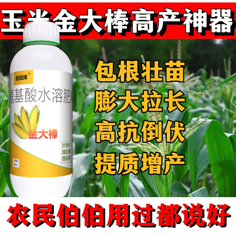玉米专用肥金大棒促根壮苗早熟强株耐旱涝抗倒伏氨基酸水溶肥