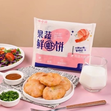 井千洋果蔬鲜虾饼零食调理制品美食火锅小吃点心半成品商用