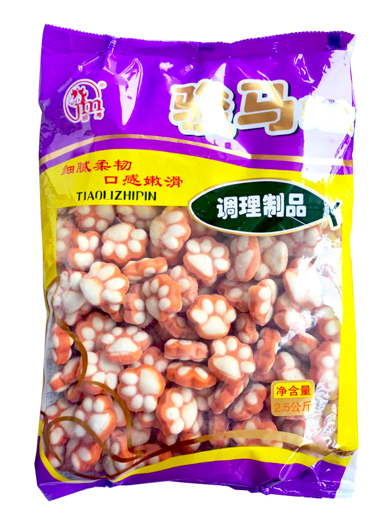 骏马仿猫爪麻辣烫关东煮火锅串串香丸子商用冷冻食材