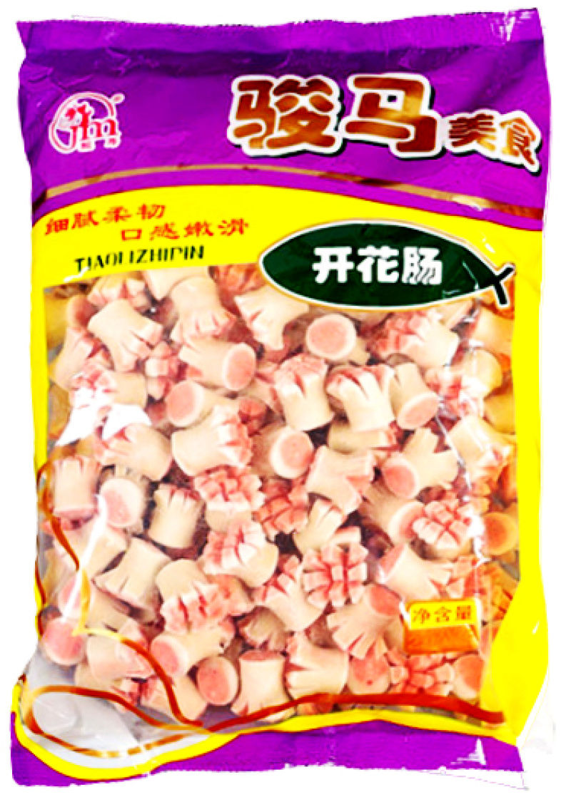 骏马夹心开花肠麻辣烫关东煮火锅串串冒菜商用食材