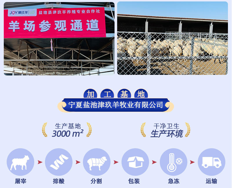 宁夏盐池滩羊肉半只羊三分体新鲜原切分割商用生鲜火锅食材烤