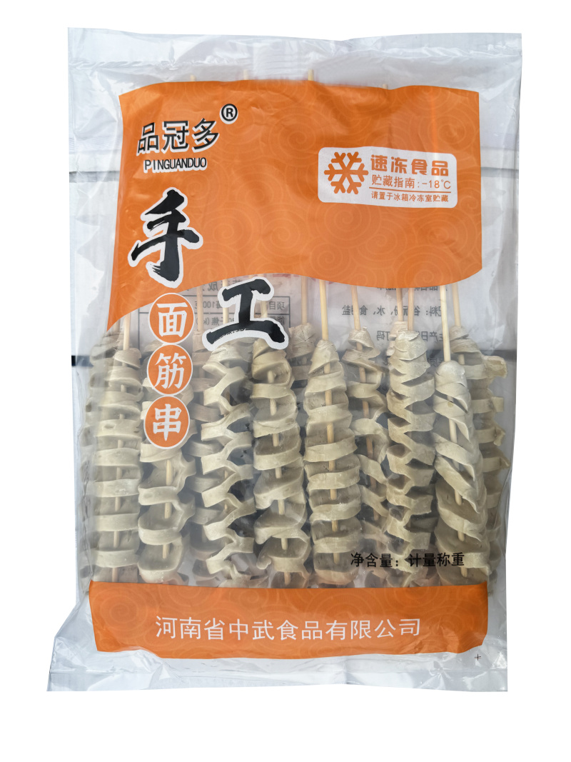 品冠多面筋串小吃烧烤油炸面筋串食材半成品商用批发