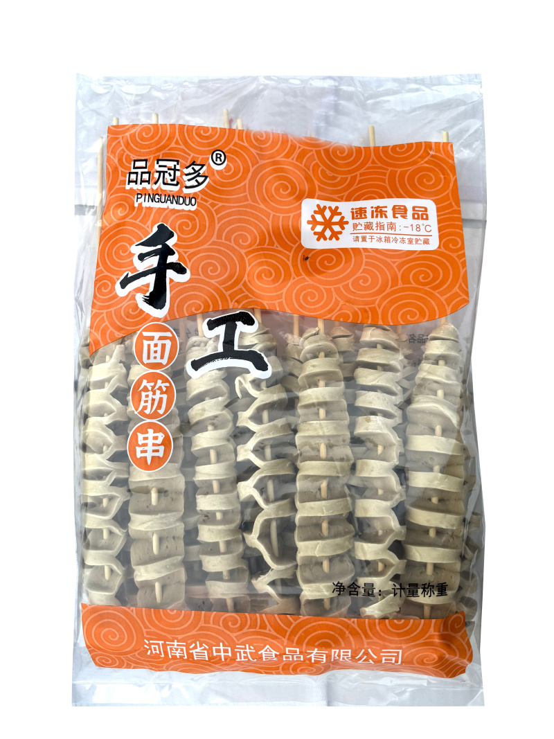 品冠多面筋串小吃烧烤油炸面筋串食材半成品商用批发