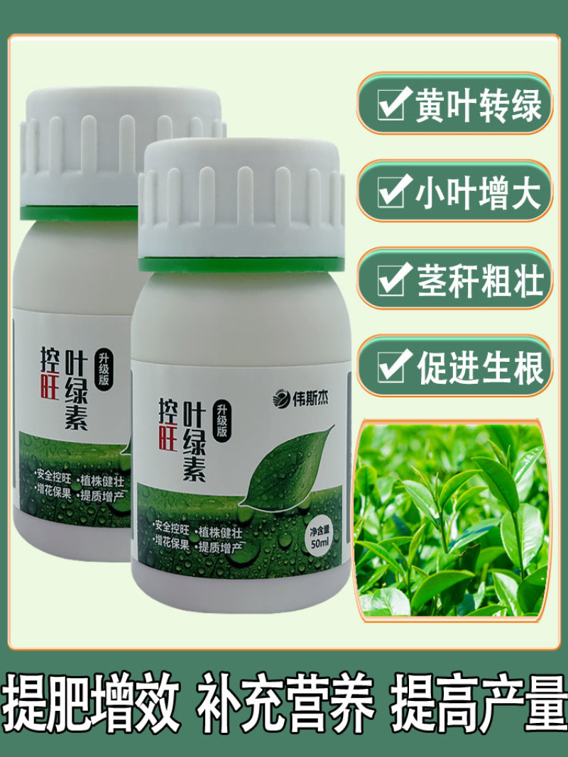 叶绿素控旺不徒长叶面肥快速吸收促花芽分化增花保果提质增产