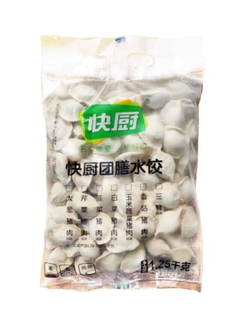 三全快厨团膳大葱猪肉风味水饺早餐面食冷冻半成品小吃
