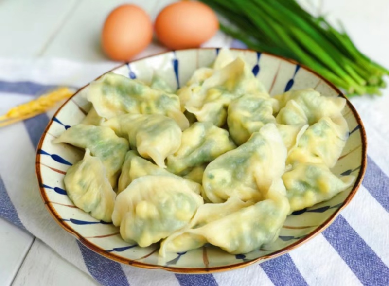 私坊斋韭菜鸡蛋水饺清真早餐面食水饺商用批发