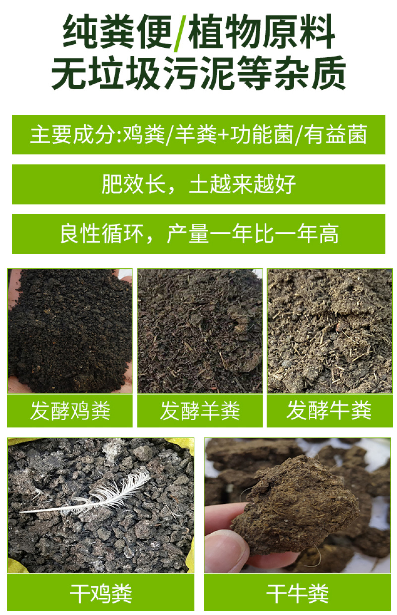 绿沃肥业-腐熟发酵鸡粪肥瓜果蔬菜花卉绿植有机肥