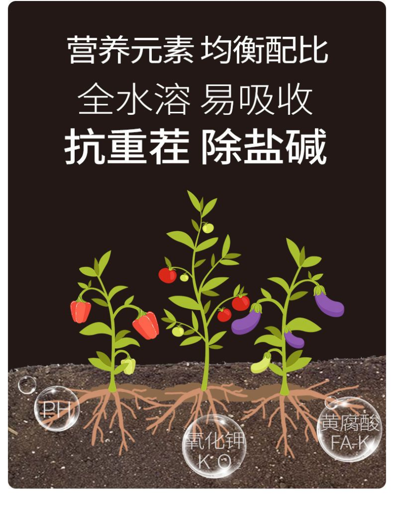 矿源黄腐酸钾水溶肥正品农用腐植酸冲施肥生根壮苗剂微生物菌剂肥