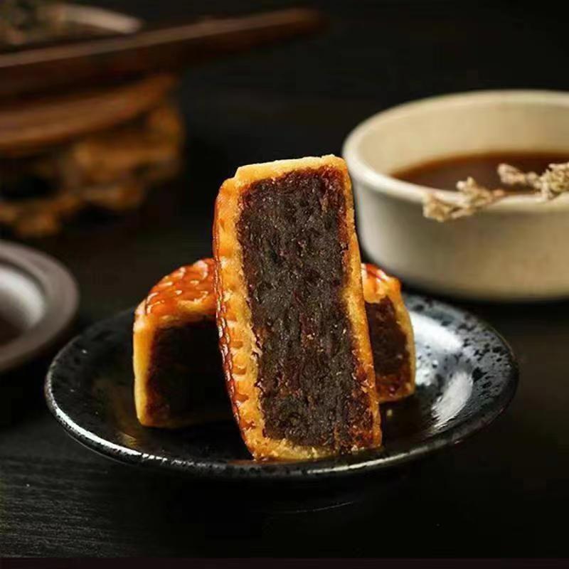 柴火黑豆沙月饼