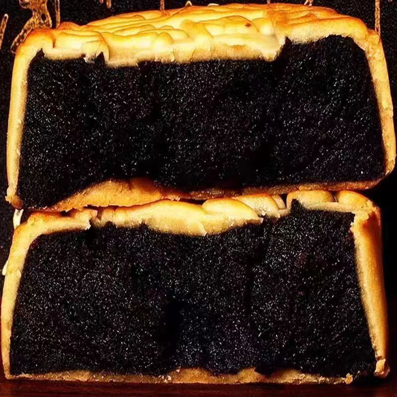 柴火黑豆沙月饼