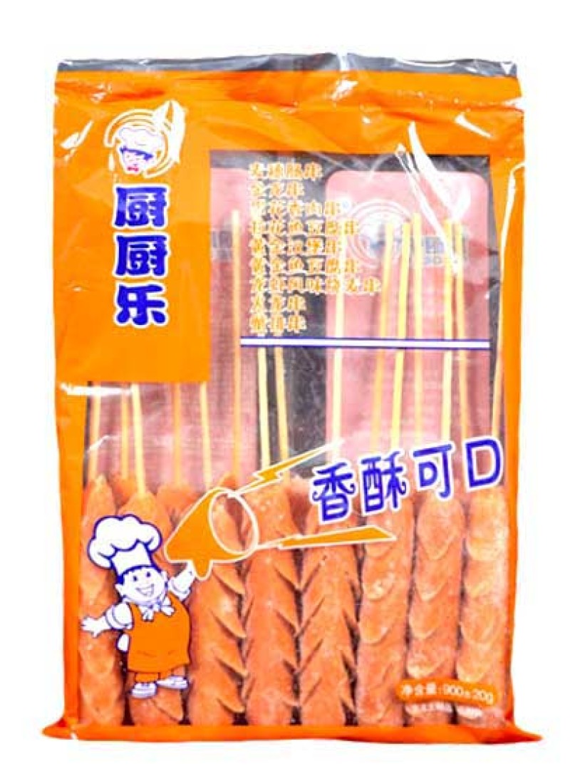 厨厨乐麦穗肠烧烤油炸串串烤肠休闲小吃冷冻半成品商用