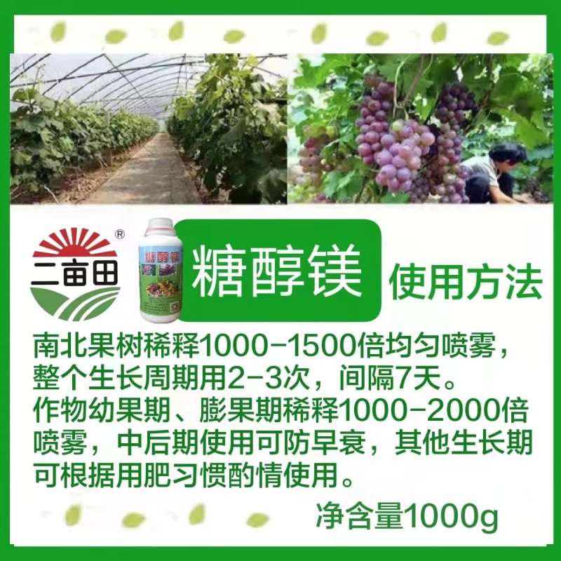 糖醇镁增糖着色糖醇镁増产増质