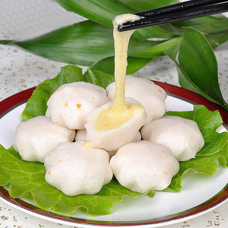华人渔夫鳕鱼芝心包涮火锅丸子关东煮半成品商用配菜食材