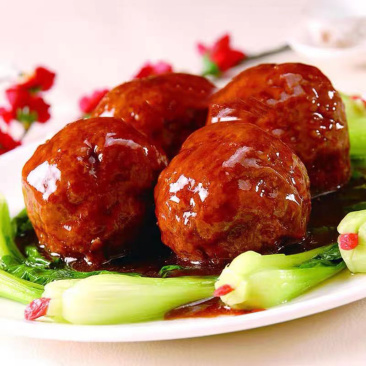 环惠客红烧狮子头50g清真狮子头酒店食堂快餐速食预制菜