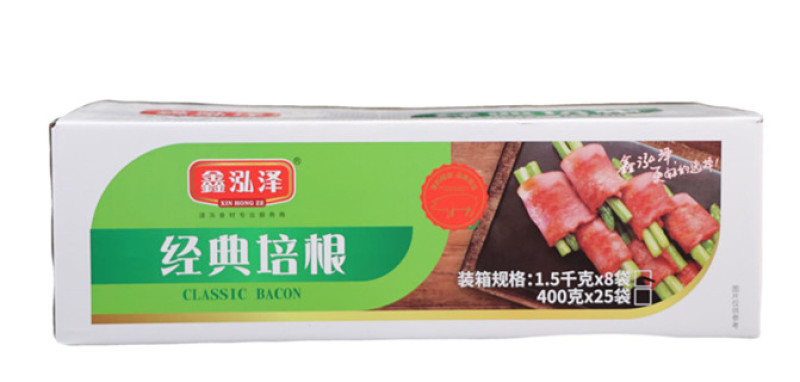 鑫泓泽培根早餐手抓饼三明治披萨烘焙原切培根肉片烤肉商用