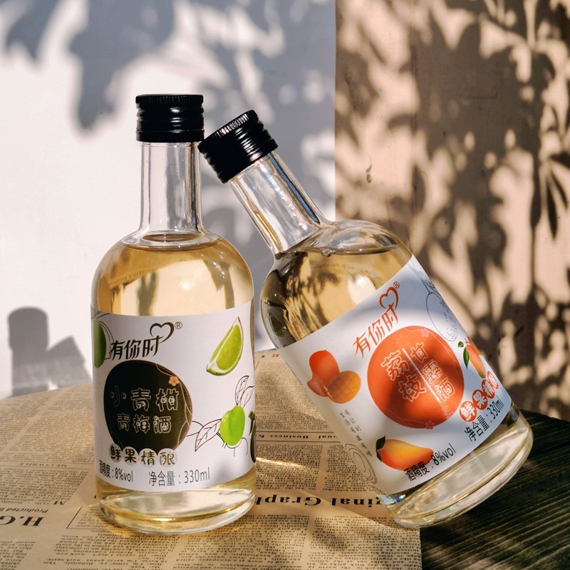 【黄氏酒厂·花果酒贴牌·厂家直发】纯酿果酒小清柠酒330