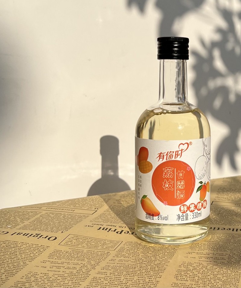 【黄氏酒厂·花果酒贴牌·厂家直发】纯酿果酒小清柠酒330