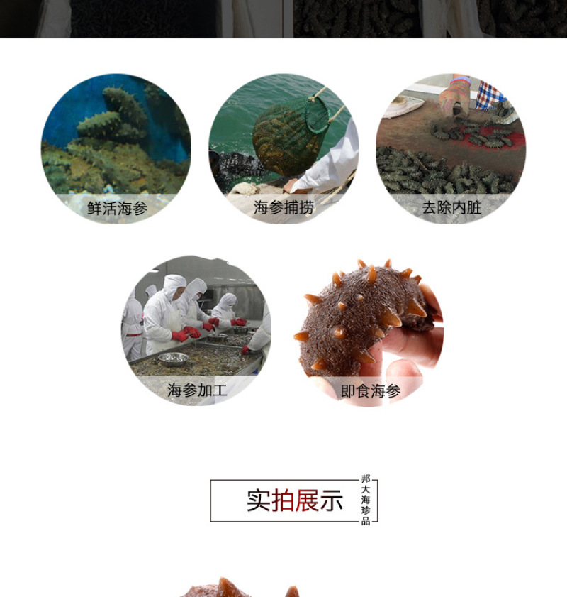 鲜食刺参即食海辽参大连海参厂家供应支持定制加工