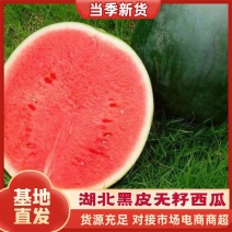 湖北精品黑无籽西瓜黑皮西瓜品质好产量大保熟发全国市场