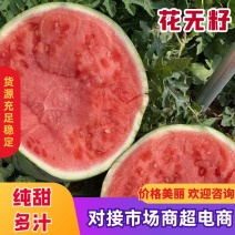 精品西瓜花无籽西瓜皮薄口感脆甜诚信商家欢迎来电