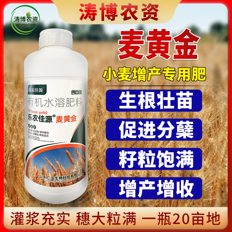 麦黄金叶面肥小麦增产增收专用肥粒粒饱满壮苗抗倒分蘖水溶肥