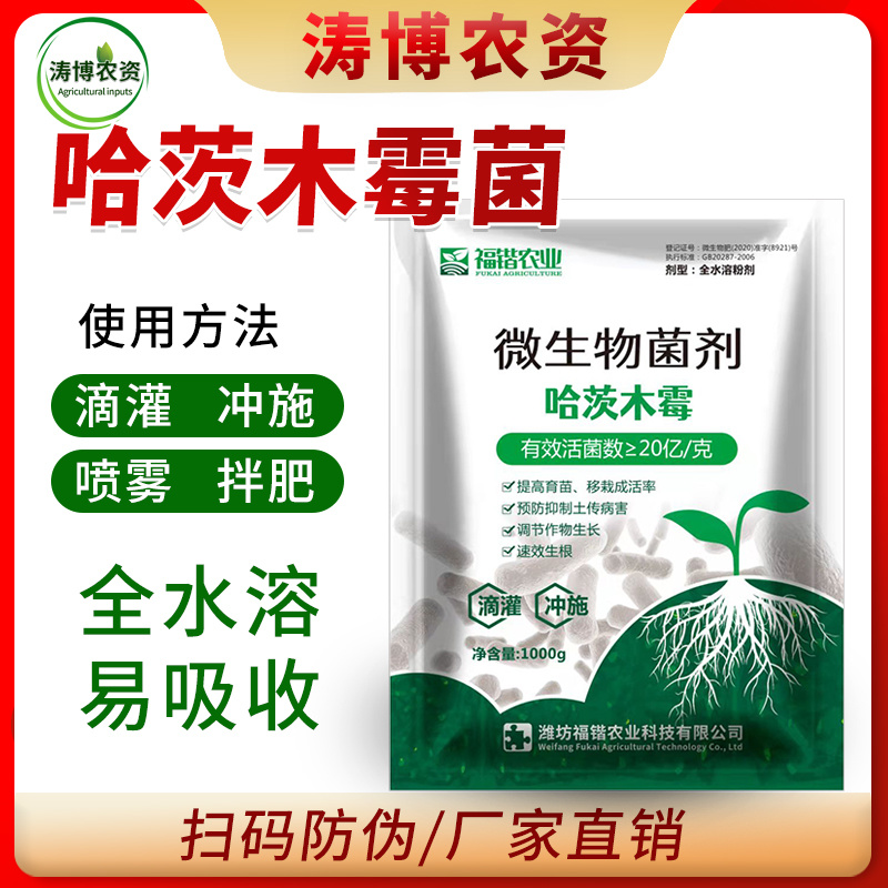 哈茨木霉菌农用种植生物菌肥土传根腐病害防真菌抗重茬土壤活