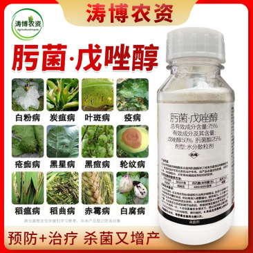 75%肟菌戊唑醇杀菌剂肟菌酯戊唑醇纹枯病农药杀菌药铲除杀