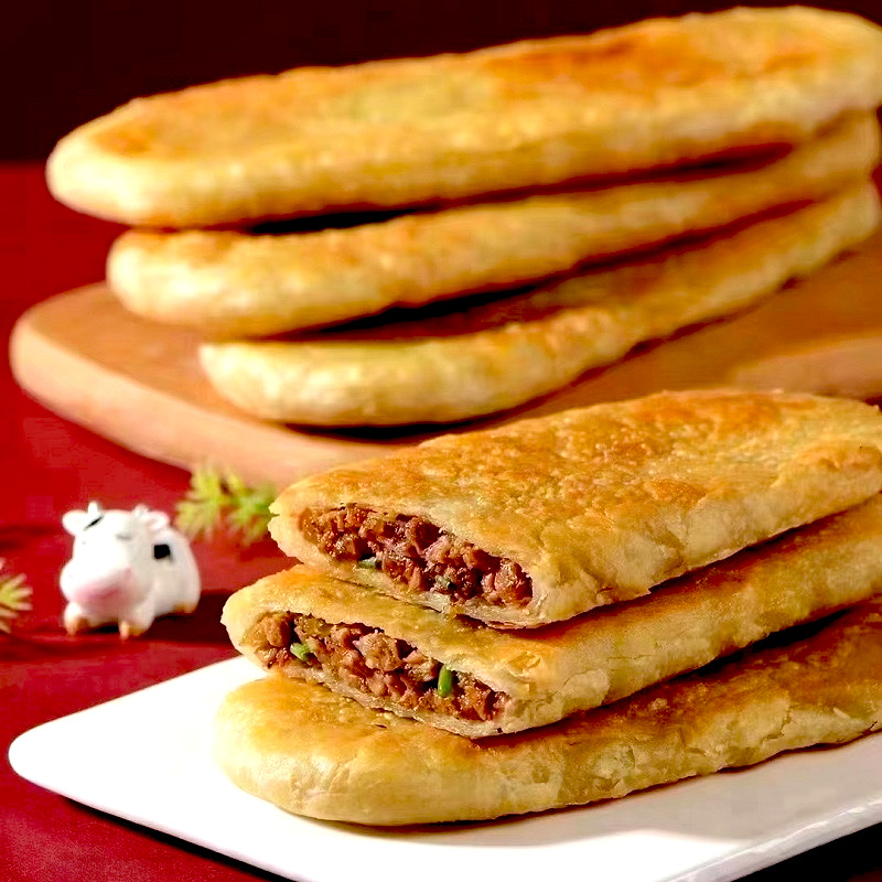 牛舌饼牛肉饼牛肉馅饼早餐特色小吃肉饼速食早餐半成品