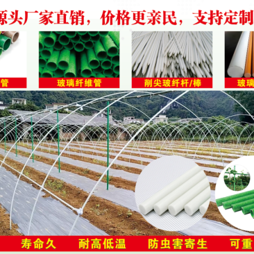 玻璃纤维杆玻纤杆无支柱大棚骨架安装便捷多年使用