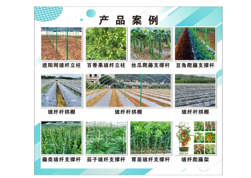 玻璃纤维杆玻纤杆无支柱大棚骨架安装便捷多年使用