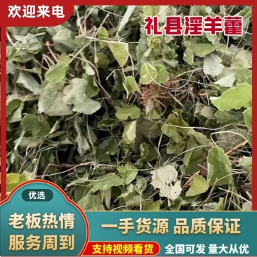甘肃礼县淫羊藿产地一手货源长期稳定供应保质保量