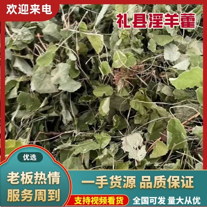 甘肃礼县淫羊藿产地一手货源长期稳定供应保质保量