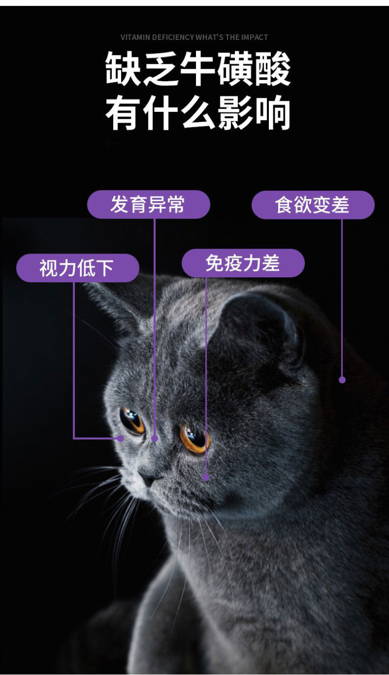 智宠宝物牛磺酸视力模糊生长迟缓保护心肌提高免疫