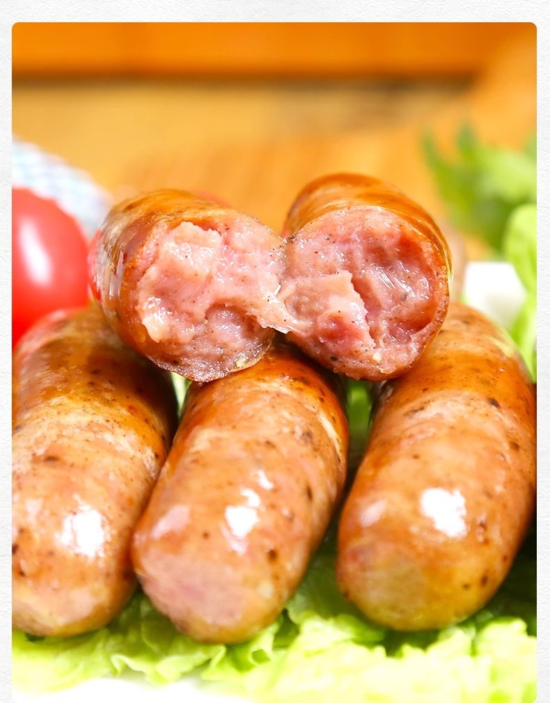 环惠客纯肉肠清真地道烤肠热狗台湾风味肉肠黑胡椒原味香肠