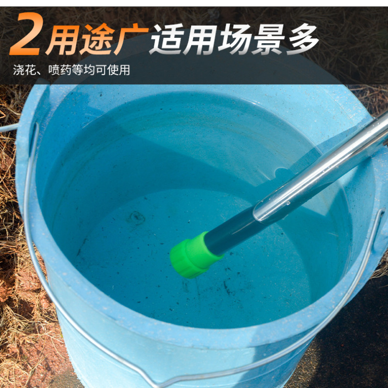 打药喷枪园艺注射器不锈钢唧筒浇花器农用喷雾器抽拉水枪洒水