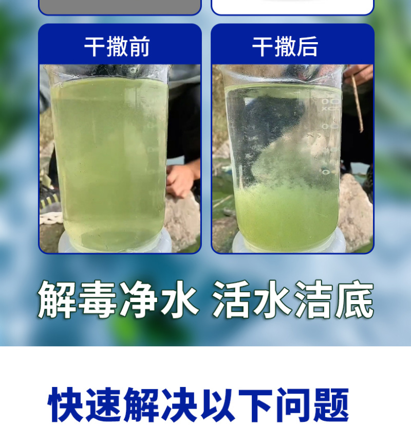 净水卫士净水絮凝沉降净化水质生态修复水产专用