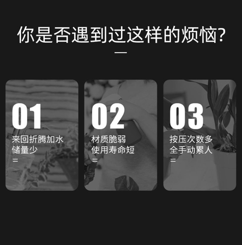喷水壶家用花园园艺浇花壶喷壶洒水壶气压式加厚2L消毒喷雾
