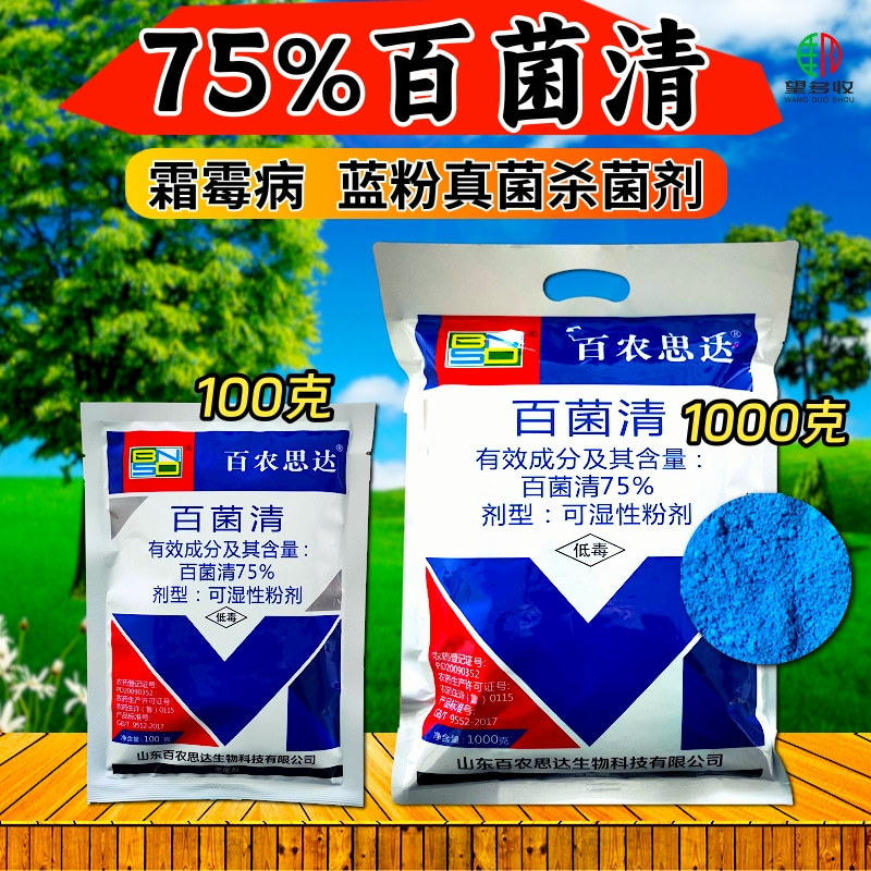 百农思达75%蓝粉百菌清杀菌剂霜霉病白粉病炭疽病真菌病害