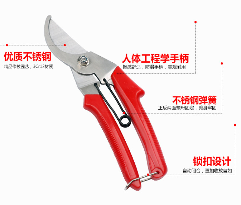 林太作园林剪不锈钢修枝剪刀园艺盆景花枝剪粗枝大口径