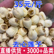 粉糯莲子通心白莲子手工去芯去心白莲子干货无芯莲子不苦莲子